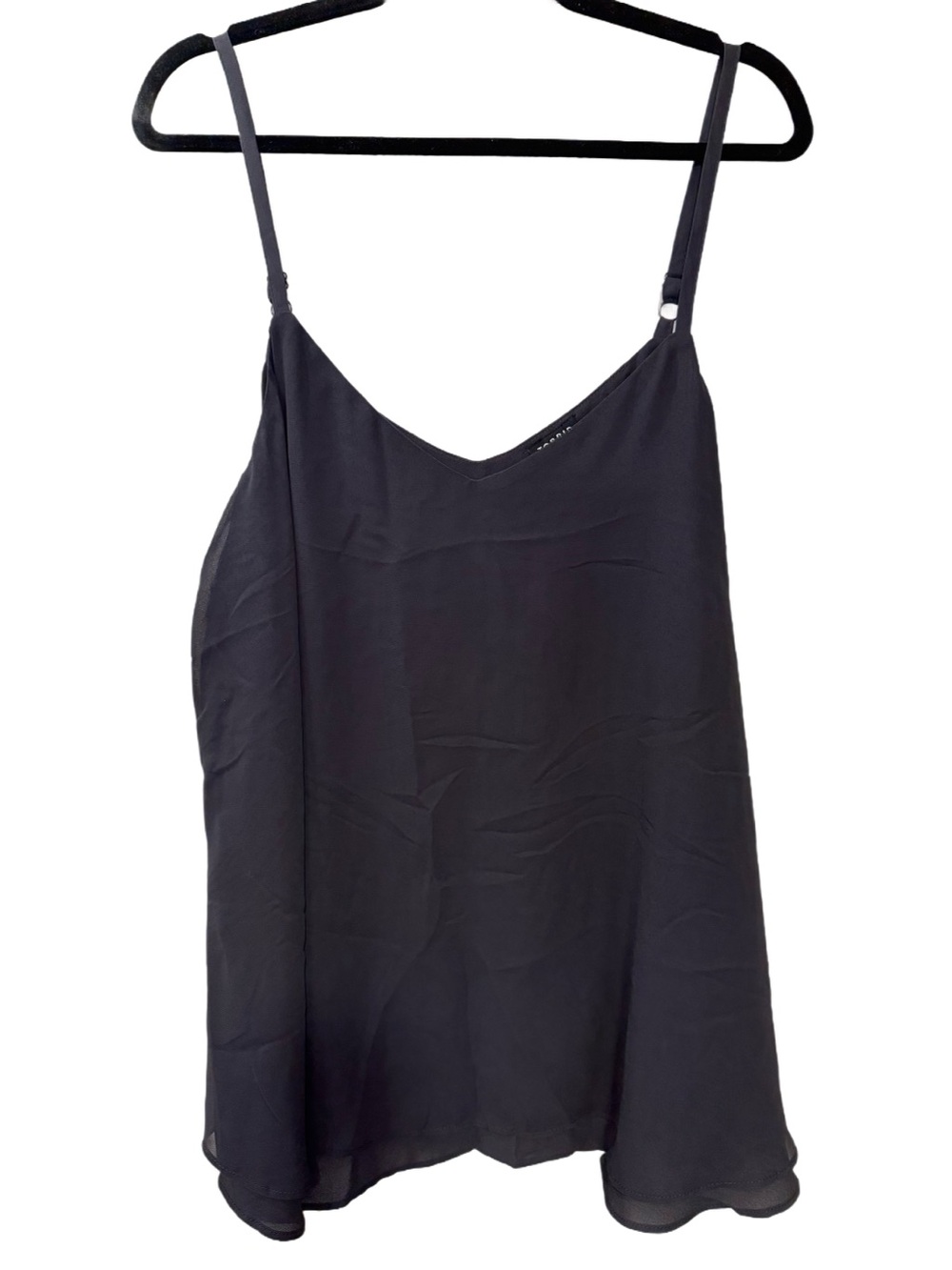Torrid Sophie Chiffon Swing Cami, Size 1X (14/16), Dark Charcoal Gray
